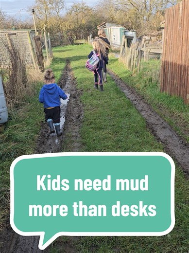 They need movement. Fresh air. Risk. Nature. Real life. They need to climb, slip, fall, get back up, problem solve, explore, regulate their nervous systems, build resilience, and come home with muddy boots and bright eyes. A desk can’t teach that. And no, my kids aren’t “missing out” just because their classroom doesn’t have fluorescent lights and worksheets. They’re learning every single day. Just not in a way you can tick in a box. 🌿 #homeeducationuk #homeschoolinguk #homeeducated #outdoorlea