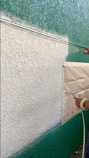 Spray paint old stucco