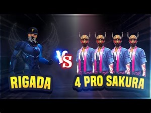 RIGADA VS 4 PRO SAKURA PLAYERS | 1VS4 RIGADA PERFORMANCE MONSTER - CRAZY GAMEPLAY ONLY DESERT EAGLE