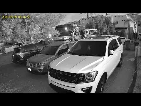 6am garbage trucks in action slo County waste connections.