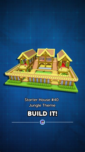 👷 Build it! Link in bio (Starter House #40 - Jungle Theme) You can re-build this creation in your own world with the online 3D Guide or download the schematic or import the world on Java or Bedrock edition! #minecraft#charliecustardbuilds | Charliecustard Builds