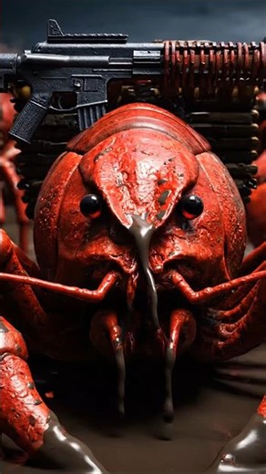 Red Swamp Crayfish Army – Ready for War #4kwildlife #crayfish