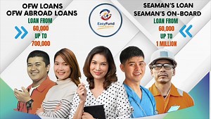 🌍✈️ 𝗔𝘁𝘁𝗲𝗻𝘁𝗶𝗼𝗻 𝗢𝗙𝗪𝘀 & 𝗦𝗲𝗮𝗳𝗮𝗿𝗲𝗿𝘀! ⚓ 💼𝗡𝗲𝗲𝗱 𝗲𝘅𝘁𝗿𝗮 𝗳𝘂𝗻𝗱𝘀 𝘄𝗵𝗶𝗹𝗲 𝗼𝗻𝗯𝗼𝗮𝗿𝗱, 𝗮𝗯𝗿𝗼𝗮𝗱, 𝗼𝗿 𝗯𝗮𝗴𝗼 𝗽𝗮𝗮𝗹𝗶𝘀? 𝗪𝗲 𝗴𝗼𝘁 𝘆𝗼𝘂 𝗰𝗼𝘃𝗲𝗿𝗲𝗱 𝘄𝗶𝘁𝗵 𝗘𝗮𝘀𝘆𝗙𝘂𝗻𝗱 – 𝗟𝗼𝗮𝗻 𝗘𝘅𝗽𝗿𝗲𝘀𝘀! 💰 Loan Offers: ✔️ Up to ₱1 Million for Seafarers ✔️ Up to ₱700,000 for OFWs Abroad 📌 Perfect for: 🏢 Business Expansion 🏠 Home Renovation 💳 Personal Needs 🚑 Emergency Fund ✨ Why choose EasyFund – Loan Express? ✅ 100% Online Application – No need to 
