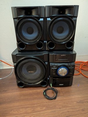 Sony MHCEC909iP Mini Hi-Fi Shelf Speaker System, Black/Blue 27242782167| eBay