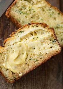 Cheesy Zucchini Bread (No Yeast)