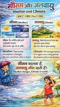 Weather vs Climate 🌦️ | Class 7 Social Science | Most Important Topic
