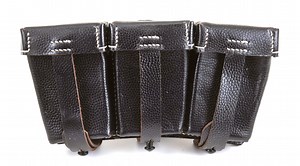 WW II German K98 Leather Ammo Pouch marked Hans Wolf 1940 Neu Ulm
