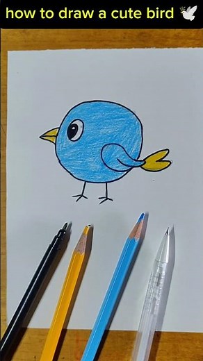 how to draw a cute bluebird/ step by step drawing tutorial