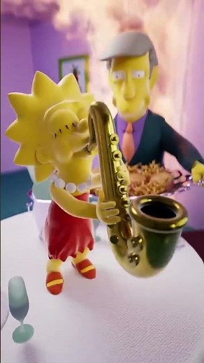 Lisa Simpson playing the sax #simpsons #lisasimpson #saxophone