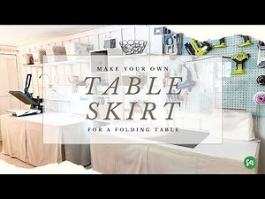 Make a Table Skirt for a Folding Table | Craft Room Storage & Organization on a Budget