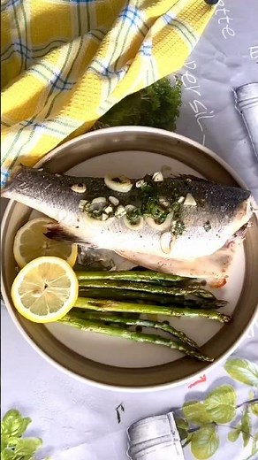 Baked Sea Bass with Lemon Butter Sauce