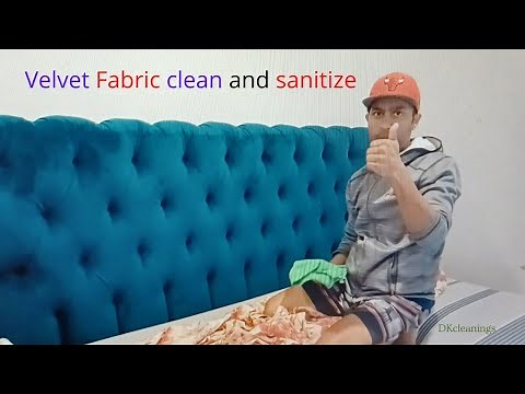 Velvet fabric clean and sanitize