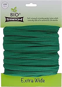 Extra Wide Soft Tree Ties - Strong & Stretchy Support for Large Plants & Young Trees - Cut-to-Length Green Garden Tape for Home & Professional Gardening (52 ft / 16M)
