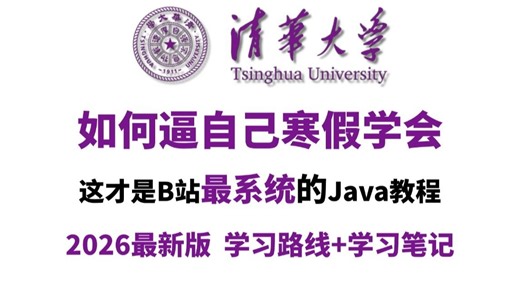 【Java零基础入门】2026Java保姆级基础教程 电子笔记 学习路线，可能是B站最好的Java教程，全300集包含入门到实战所有干货，存下吧，很难找全的！