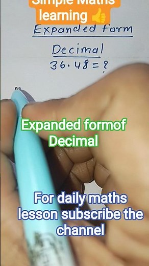 Expansion of Decimals | Learn Place Value Easily l #maths short🔥