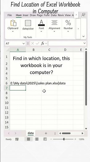 Find the File Location of Excel Workbook in Computer