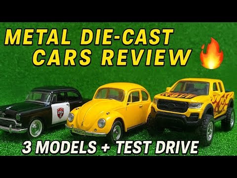 "Metal Die-Cast Cars Review 🚗🔥 3 Models + Test Drive & 3D Assembly Animation"