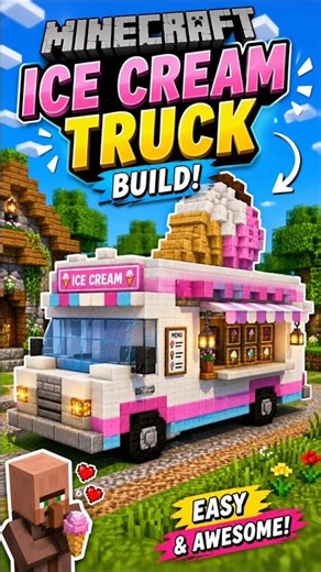 Minecraft Ice Cream Truck Tutorial 🍦 | Easy & Stylish Build in Hindi #minecraft #shorts ‪@ekday‬