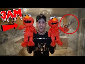 (GONE WRONG) DO NOT PLAY WITH TWO ELMO DOLLS AT 3AM CHALLENGE!! ONE MAN HIDE AND SEEK WITH TWO ELMOS