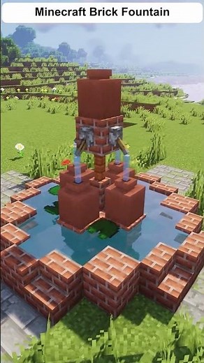 Minecraft Brick Fountain | Elegant Courtyard Inspiration #shorts