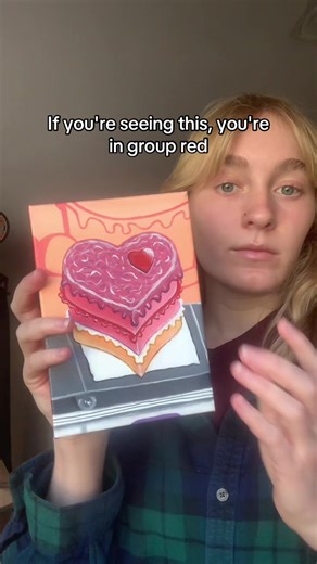 Who in group red knows the Purble place cake game that this painting is inspired by? Original for sale🎂 #art #acrylicpainting #artforsale #nostalgia