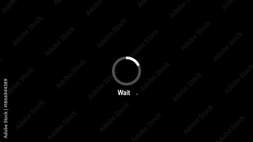 Wait Circular Loading Animation for System Pause and Temporary Hold UI