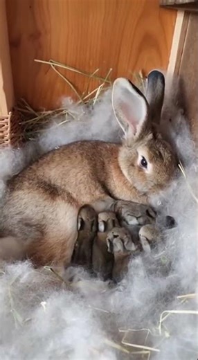 Bunny Family Feeding Time