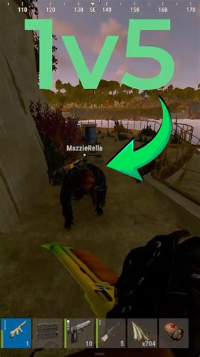 1v5 at Lighthouse #rust #rustgame #rustconsole #solorust #gaming #rustclips #headshot #memes #light