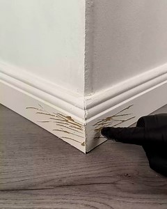 50K views · 200 reactions | Smart baseboard repair hack | HistoryLens | Facebook