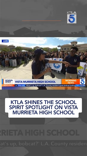 SCHOOL SPIRIT SPOTLIGHT 💡 Vista Murrieta High School is known for being America's most spirited high school, and they lived up to that this morning. | KTLA 5 News