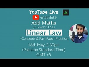 O level/IGCSE Add Math - Linear Law (Concepts and Past Papers) - Part 1/2