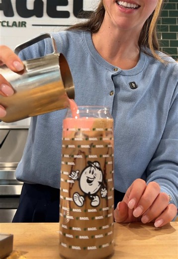 Chocolate Covered Strawberry Iced Mocha Latte with Oat Milk