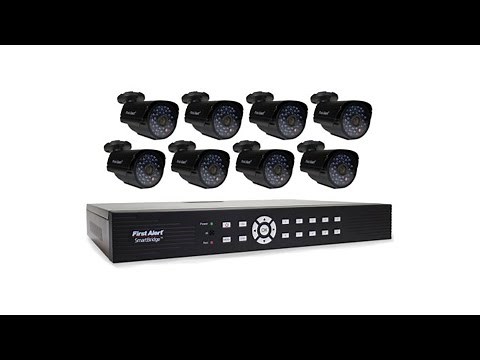 First Alert SmartBridge DVR Video Security System with 16 Channels & 8 Cameras (DCA16810-520)