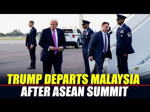LIVE: US President Donald Trump departs Malaysia after the 47th ASEAN Leaders' Summit.