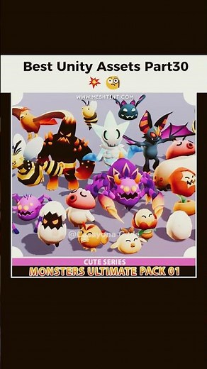 MUST HAVE Cute Monsters! Unity Asset Review (Monsters Ultimate Pack 01)