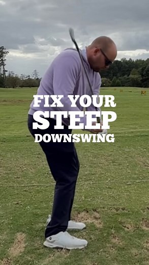 How to fix a steep downswing ⬆️ Great work by @kdk231 the past few weeks. There are many reasons to be steep but for him in particular, and for a lot of players, it was a lack of rotation and excessive arm lift to get to the top of backswing. This results in limited hand depth which is a recipe for being steep. These are some of the feels we discussed to add some hip turn and reduce arm lift to get that club shallowing more effectively. Online lessons are available on @skillestapp . . #golf #gol