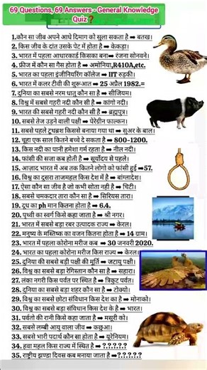 The Ultimate General Knowledge Quiz (69 Questions!)