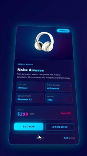 Futuristic Product Card UI✨