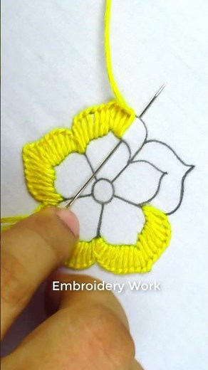 🥰Awesome flower embroidery tutorial🧡