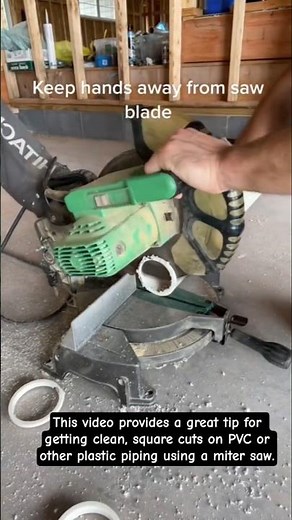 Pro Tip: Cutting Large Diameter Drain Pipe (Safe & Square on a Miter Saw)