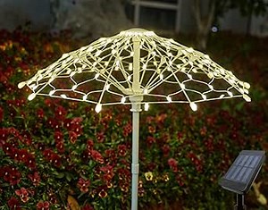 Outdoor Solar Lights, 2 Pack Waterproof LED Garden Lights Solar Powered, Landscape Light Garden Decor, Colorful Outside Decorations for Lawn, Backyard, Patio (Warm Light)
