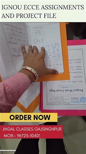 IGNOU ASSIGNMENTS AND PROJECT FILE [ORDER NOW]#ecce #project #assignment #eccerajasthan #education