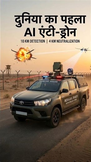 दुनिया का पहला AI Anti-Drone Patrol Vehicle#shorts#shortsfeed
