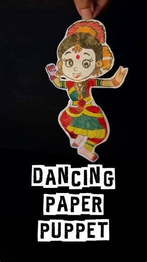 Cute Dancing Paper Puppet Craft ✨ | Fun craft Idea#shorts #shortsvideo