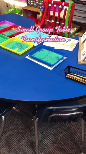 Small Group Table Transformation with Sand Trays and Blending Board