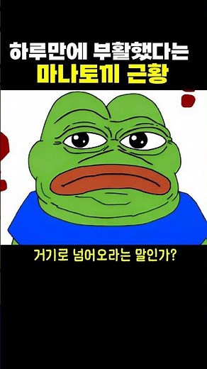 하루 만에 부활했다는 마나토끼 근황