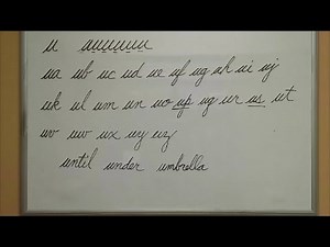 How to Connect Cursive U - American Handwriting
