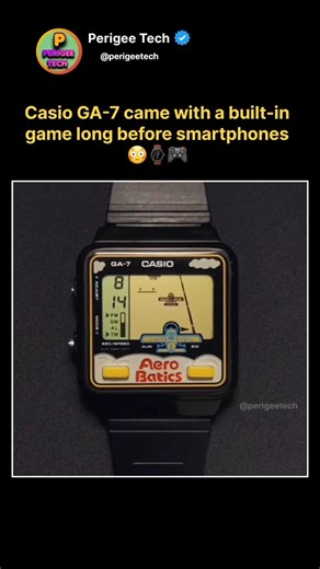 Casio GA-7 Watch With Built-In Game 😳⌚🎮 #shorts #casio #casiowatch