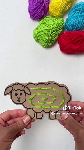 Cardboard Lacing for Kids: A Fun Animal Activity