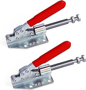 2pcs Adjustable Toggle Clamp, Pull Button Quick Release Push Pull Action Toggle Clamp 397 Lbs Capacity 30mm Stroke 45# Steel 36020 Toggle Clamp